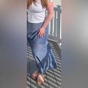 Anthropologie Blue Maxi Skirt